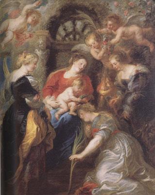 Peter Paul Rubens The Coronation of St Catherine (mk01) Sweden oil painting art